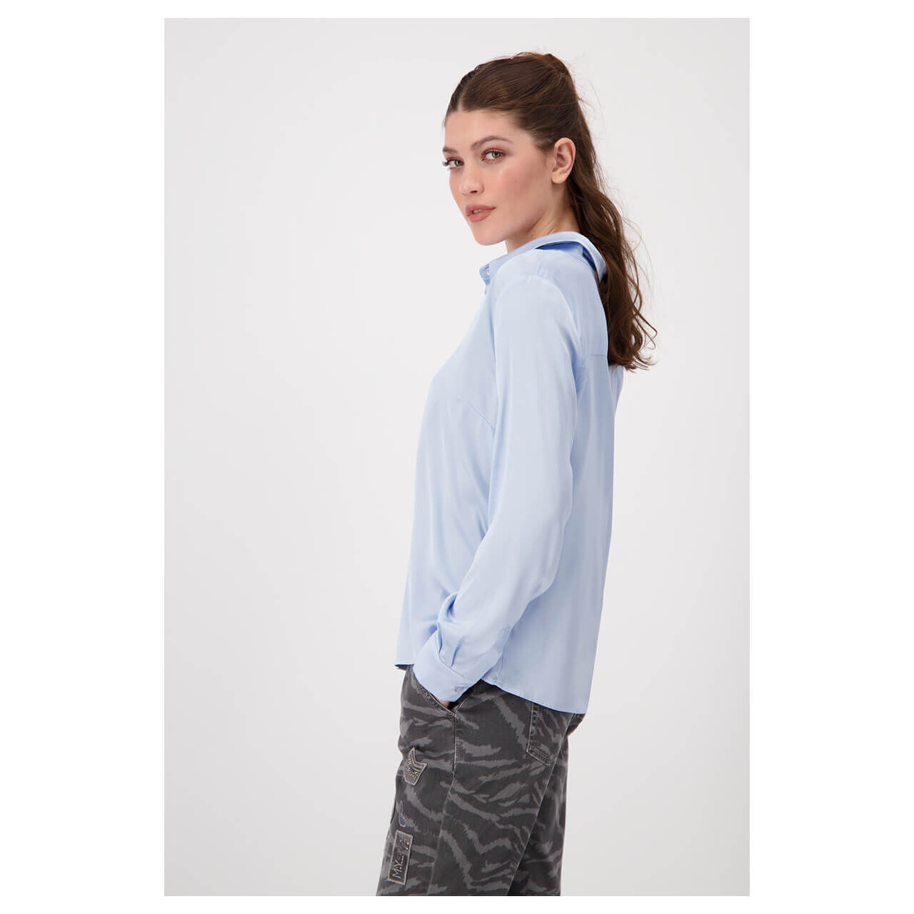 Monari Damen Bluse silky soft sky