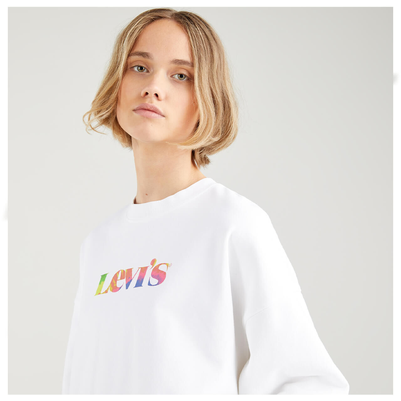 Levis Sweatshirt für Damen in Weiß mit Print, FarbNr.: 0000