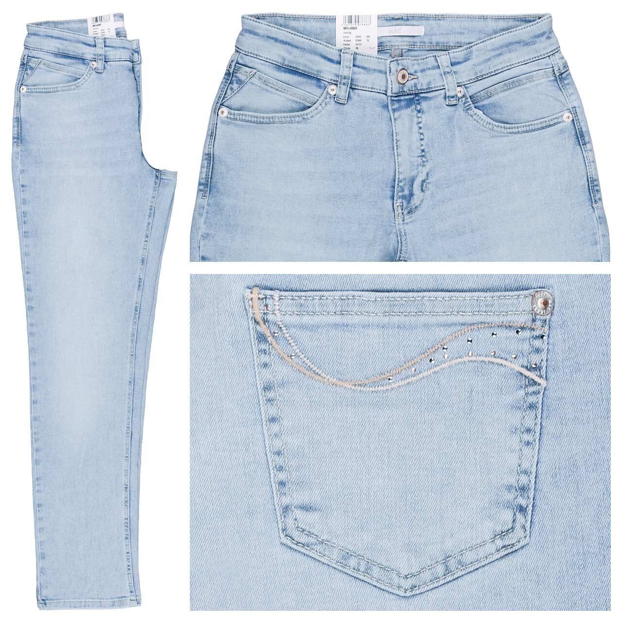 MAC Melanie Jeans natty ice blue washed swing