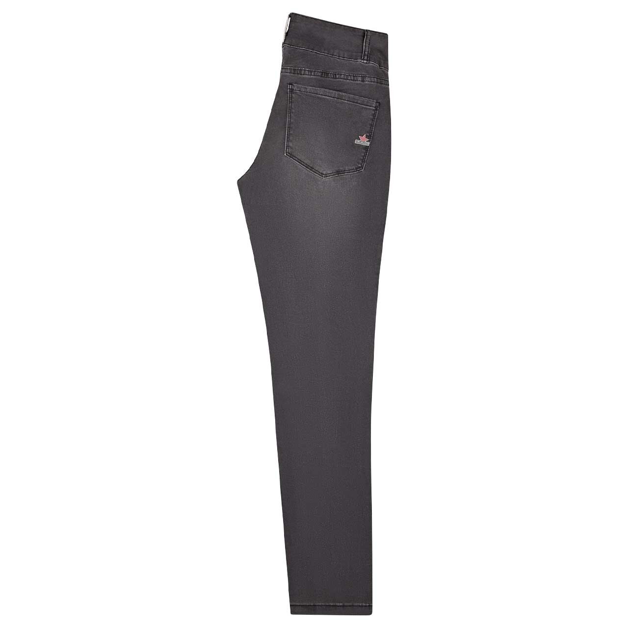 Damen Ankle Jeans Tummyless Cropped Cozy Denim von Buena Vista in Dunkelgrau, Seitenansicht
