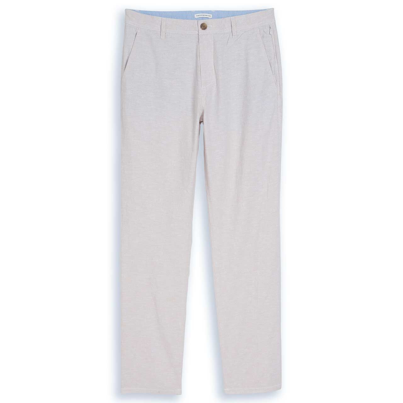 Leinen Chinohose von Tom Tailor in Beige meliert, Vorderansicht