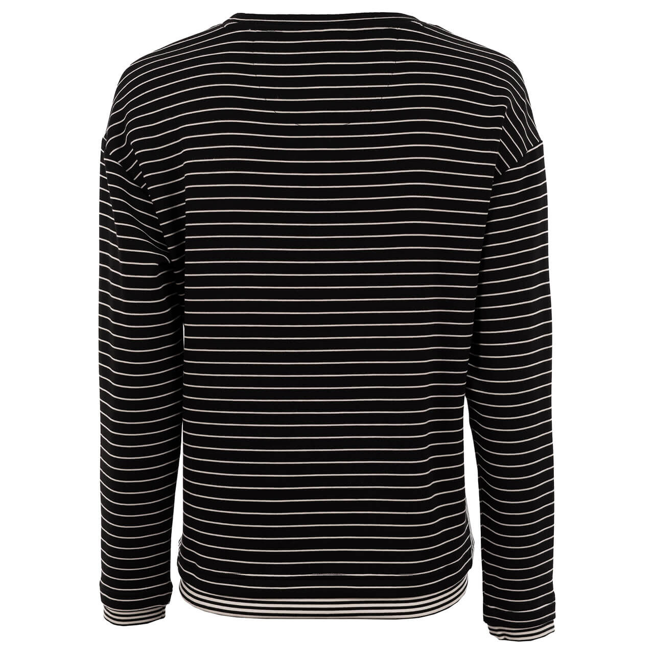 Soquesto Damen Sweatshirt  black white stripes