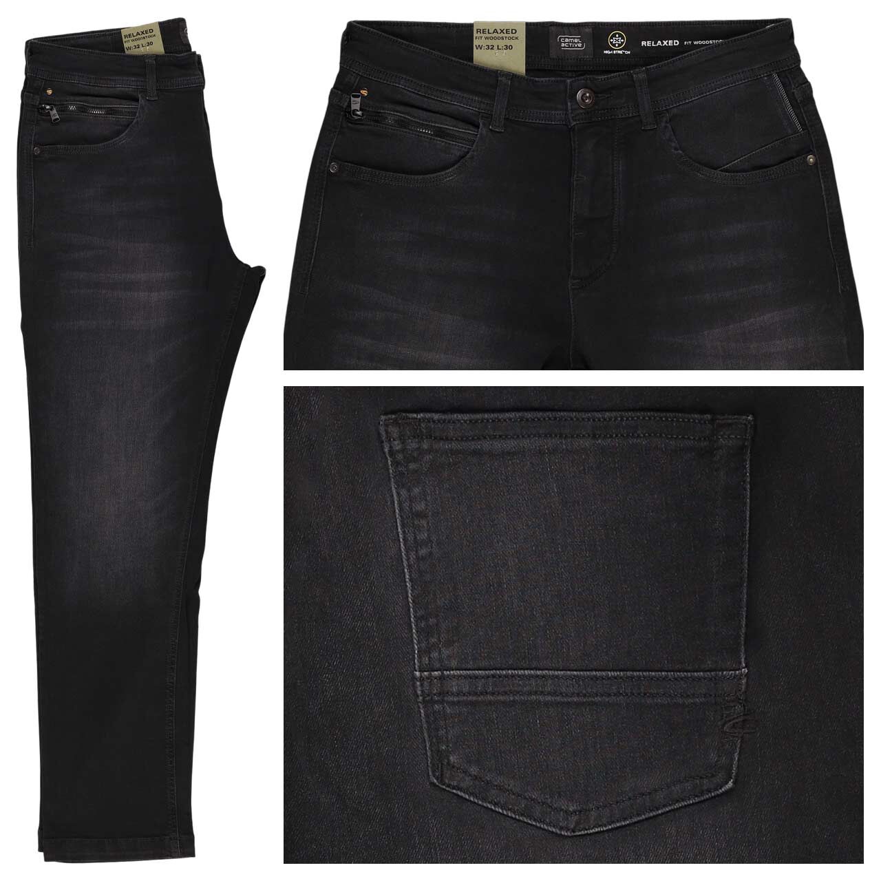 Camel active Woodstock fleXXX Jeans graphite grey