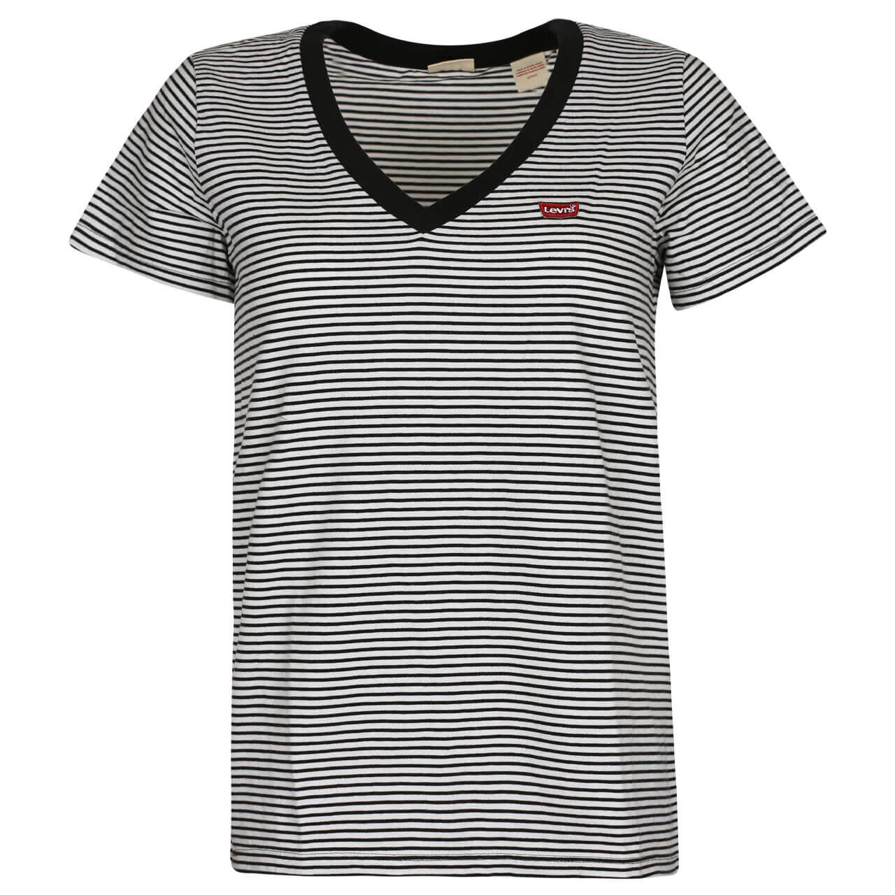 Levis T-Shirt für Damen in Weiß gestreift, FarbNr.: 0004