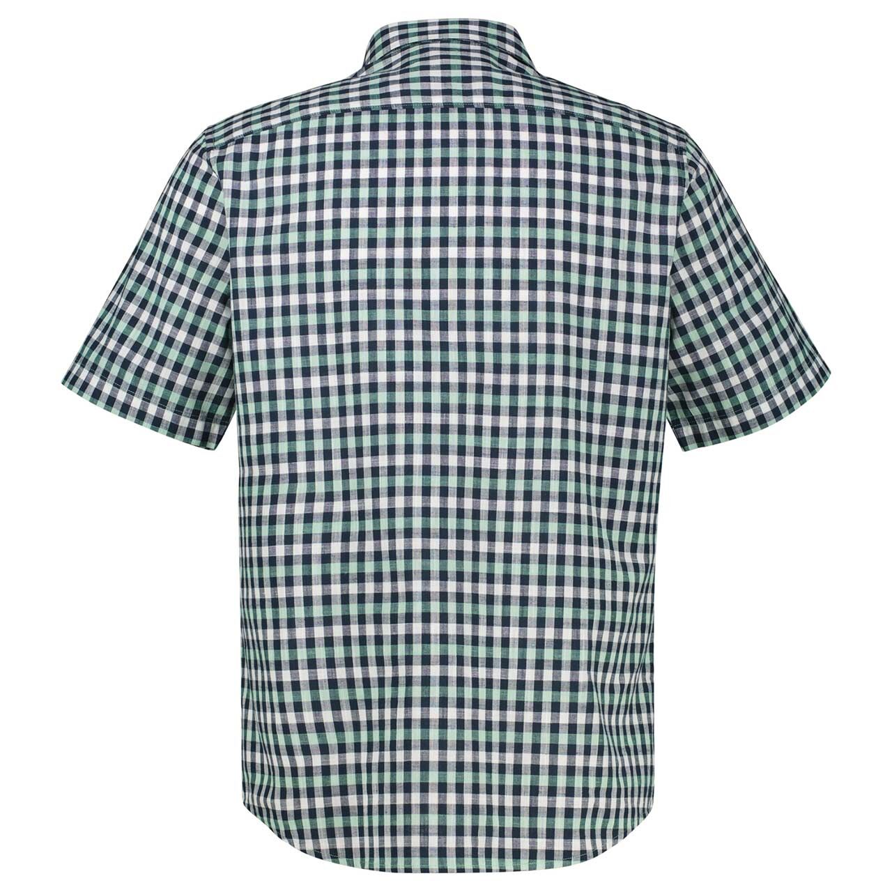 Herren 1/2 Arm Hemd von Lerros in Türkis kariert, Rückansicht