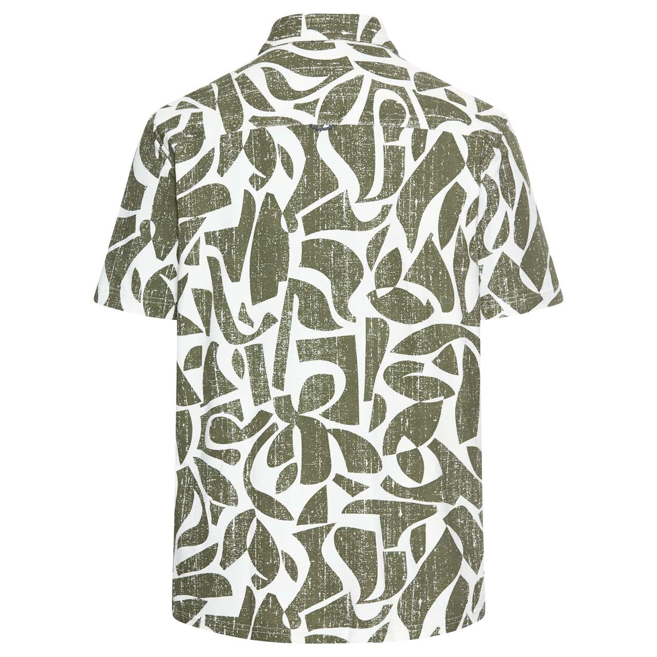 Herren 1/2 Arm Hemd von Camel active in Cremeweiß mit Print, Rückansicht