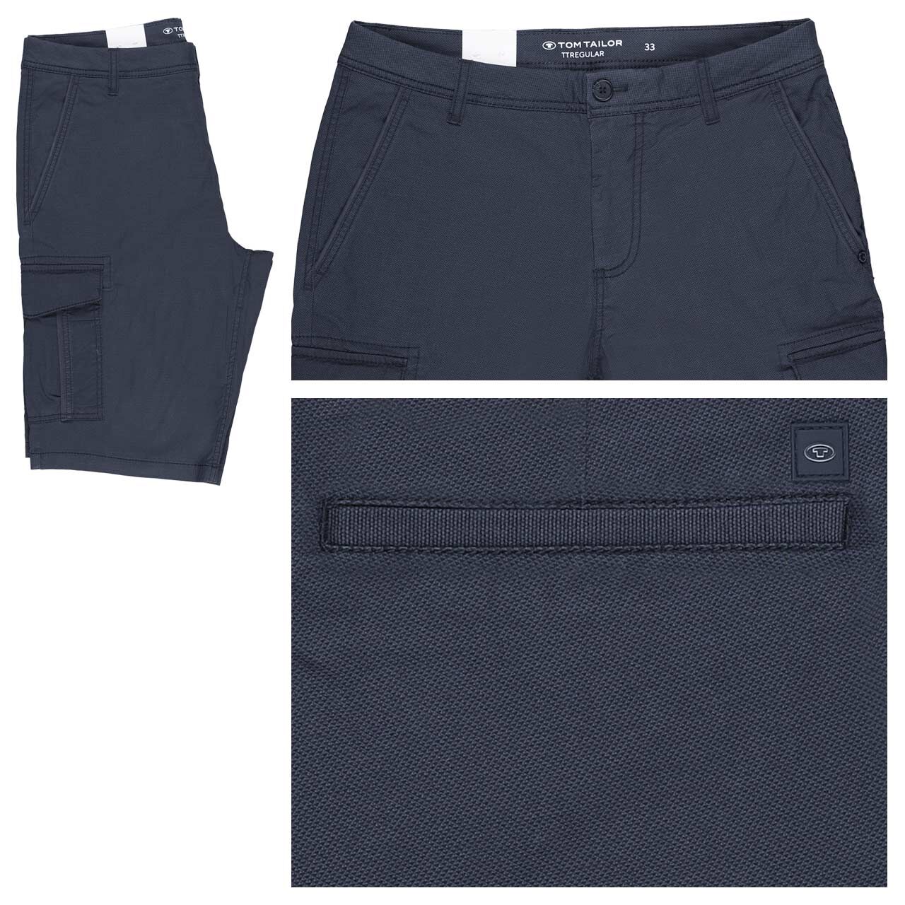 Tom Tailor Cargo Baumwoll Bermuda navy triangle print Tom Tailor Cargo Baumwoll Bermuda navy triangle print
