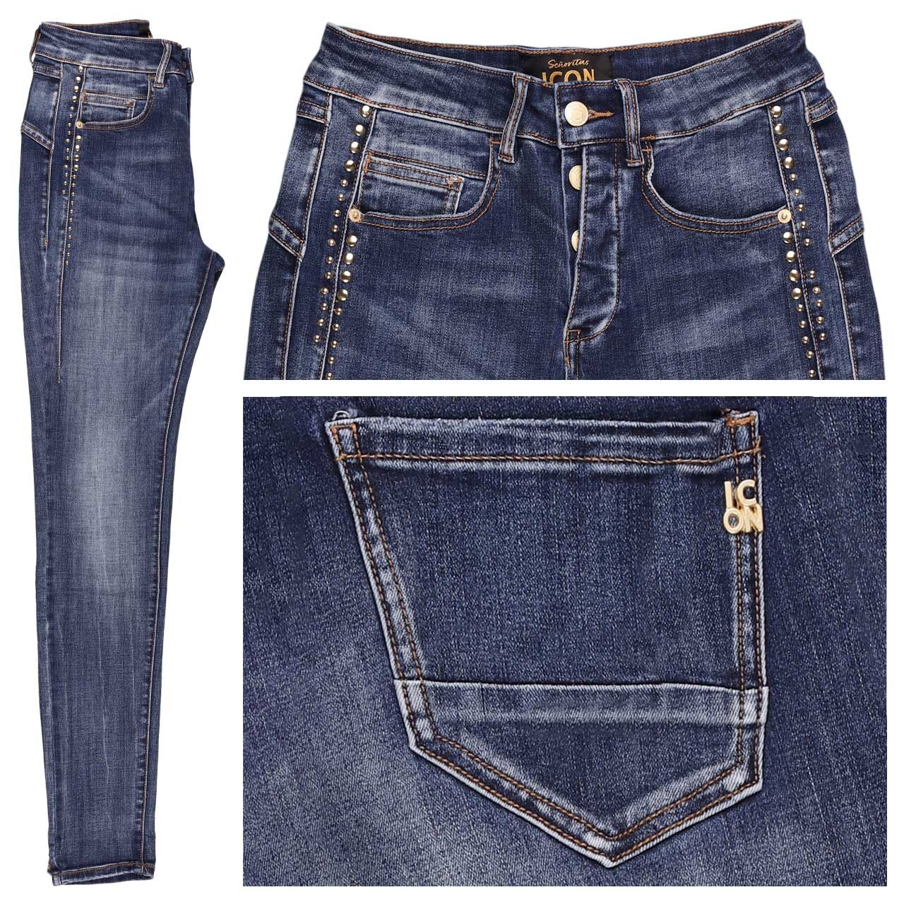 Senoritas ICON Cosmopolitan Jeans Nieten indigo clean rivets