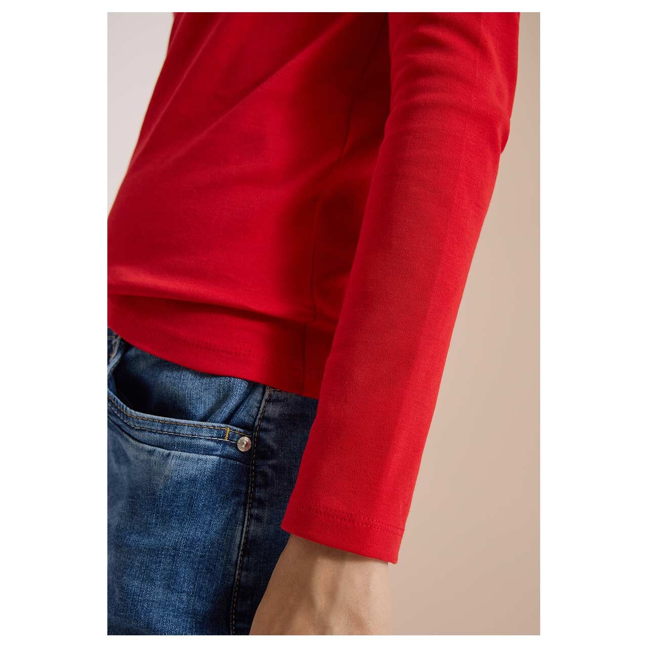 Cecil Damen Langarm Shirt Pia flame red