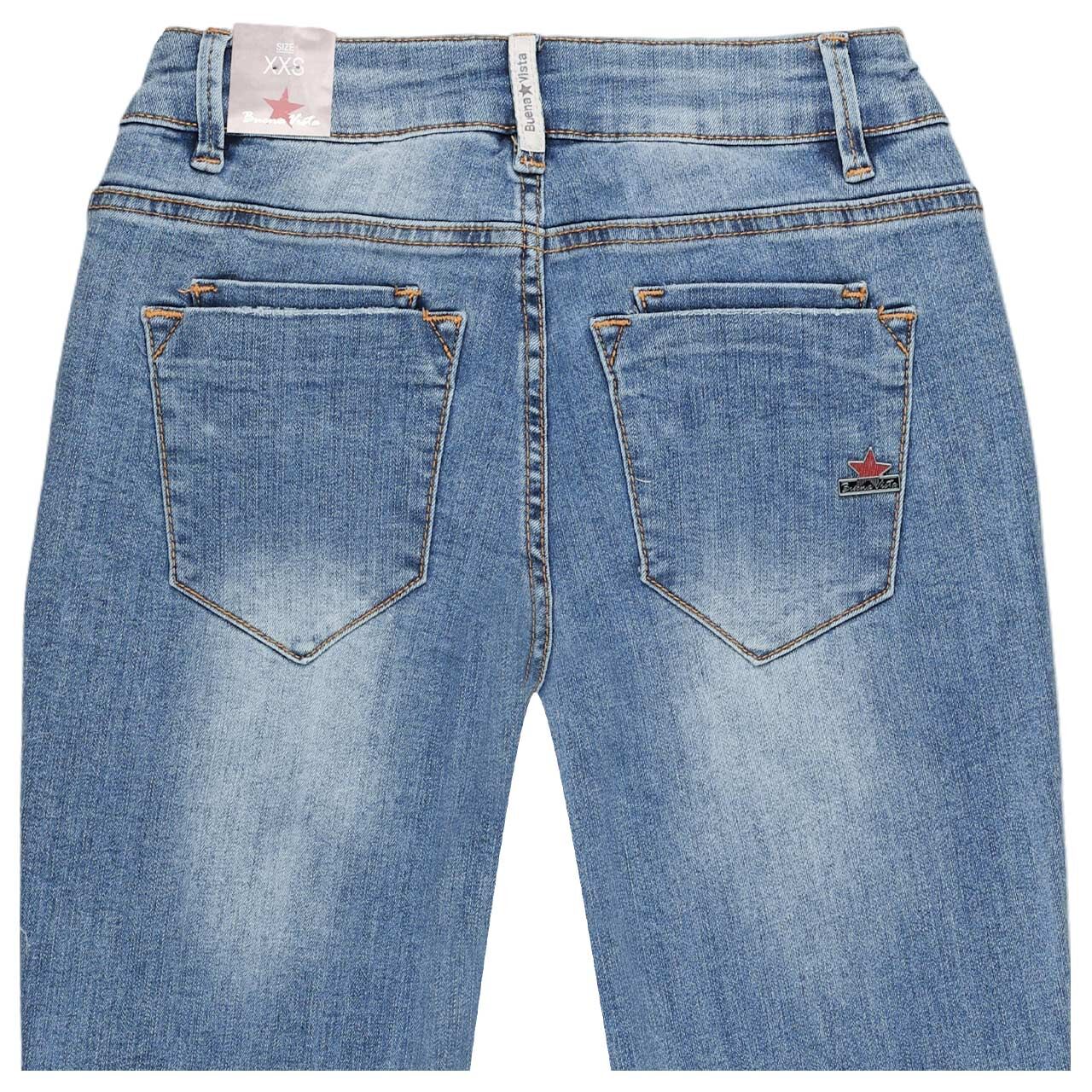 Damenjeans Italy K Bootcut Stretch Denim von Buena Vista in Blau verwaschen, Rückansicht