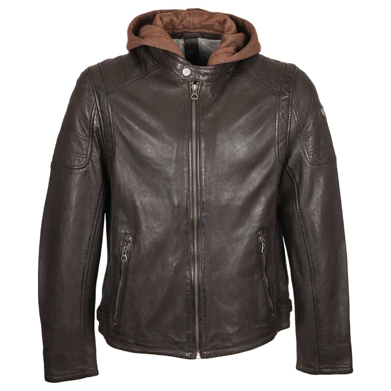 Mauritius Herren Lederjacke Rylo Lakev dark brown