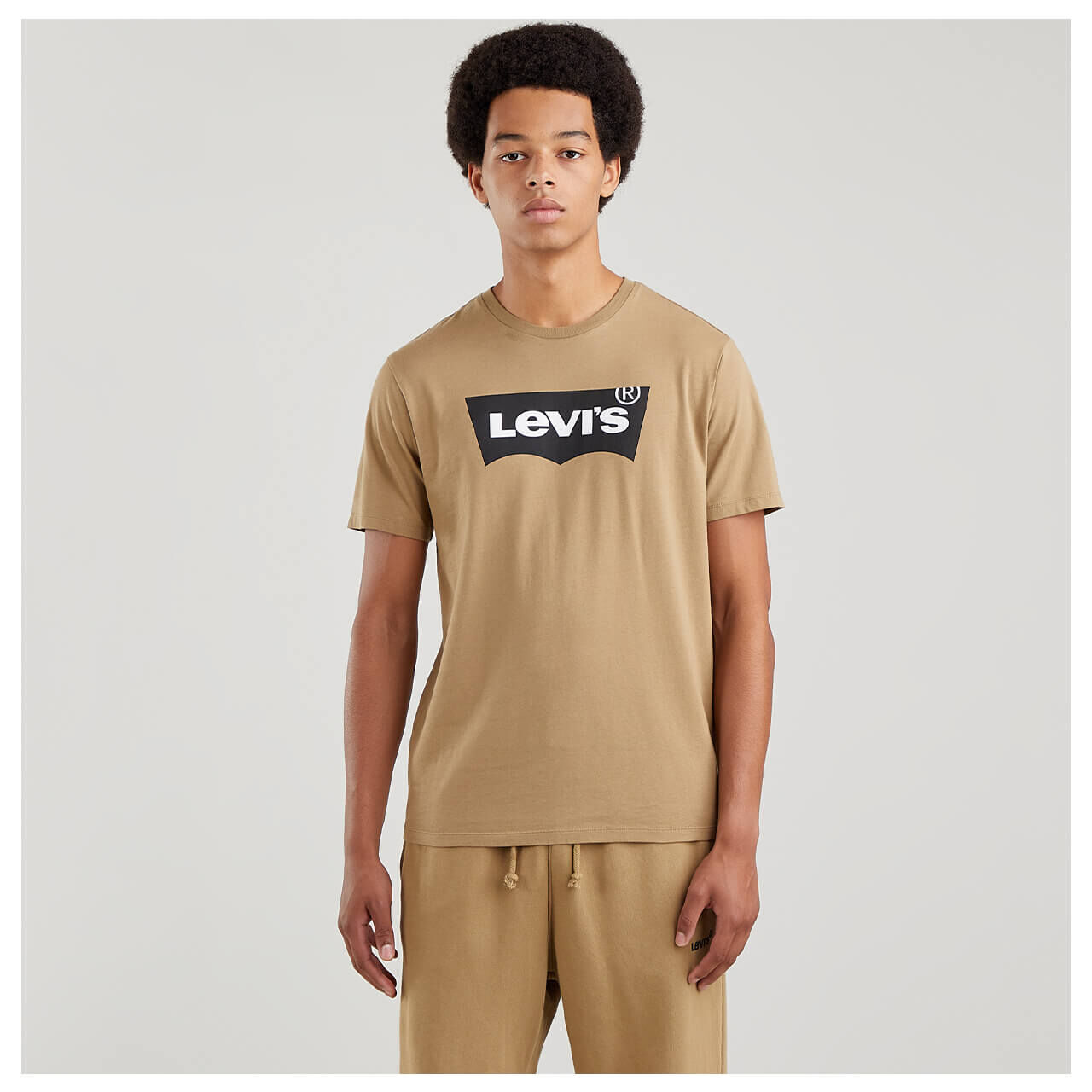 Levis Logo T-Shirt für Herren in Cappuccinobraun mit Print, FarbNr.: 1082