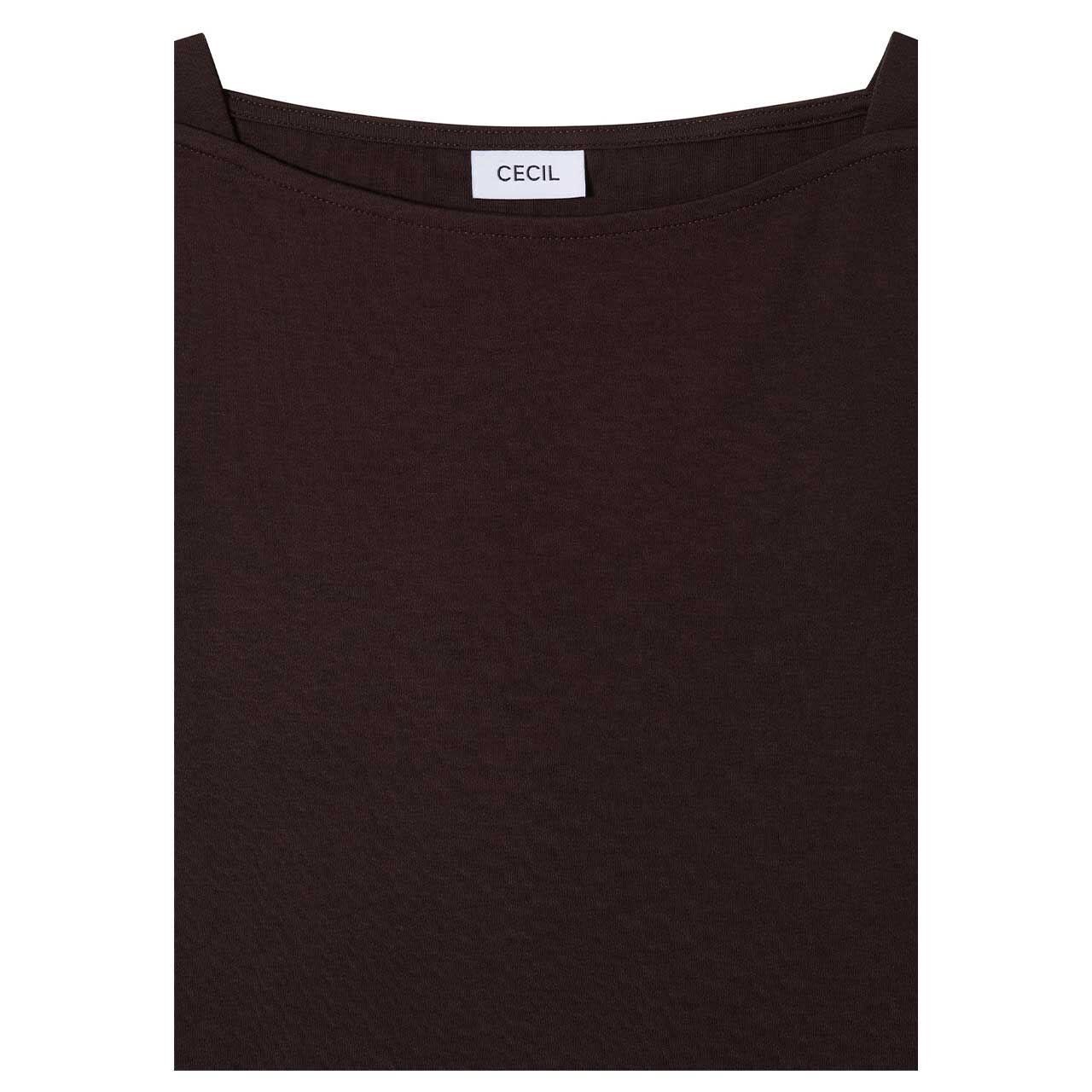 Cecil Damen 3/4 Arm Shirt Basic Boatneck truffle brown