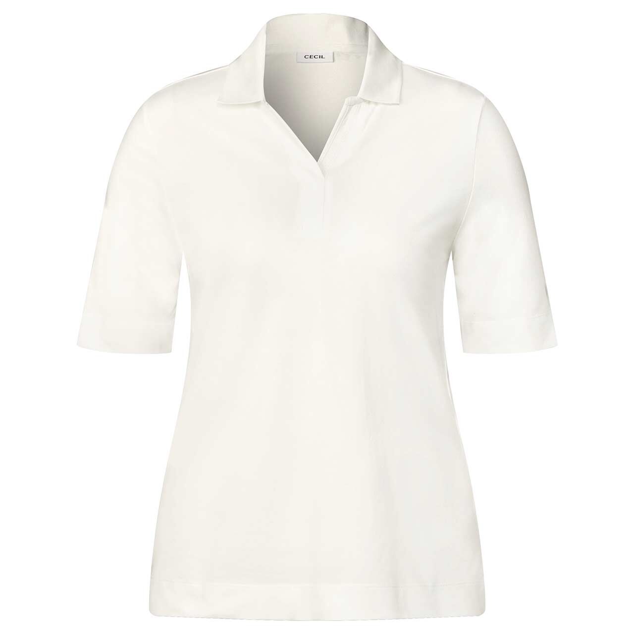 Cecil Damen T-Shirt Piquée Polo vanilla white