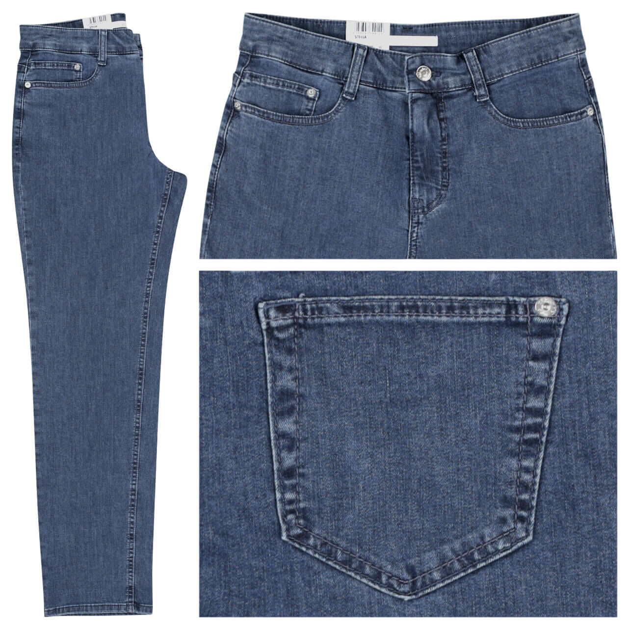 MAC Jeans Stella für Damen in Mittelblau, FarbNr.: D690
