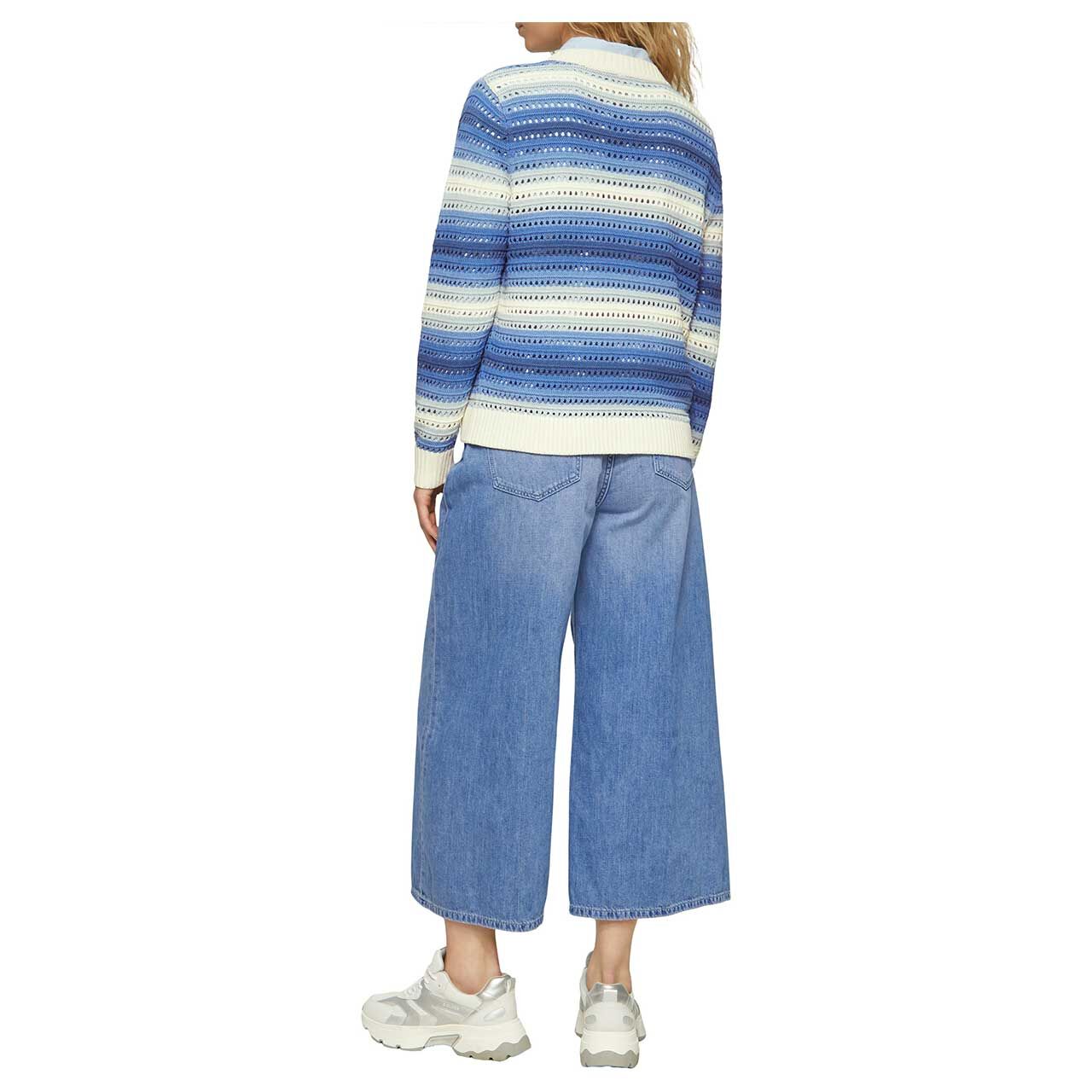 s.Oliver Damen Pullover blue stripes