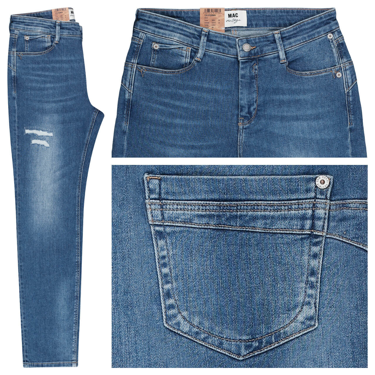 MAC California Ankle Jeans cool destroyed used wash MAC California Ankle Jeans cool destroyed used wash