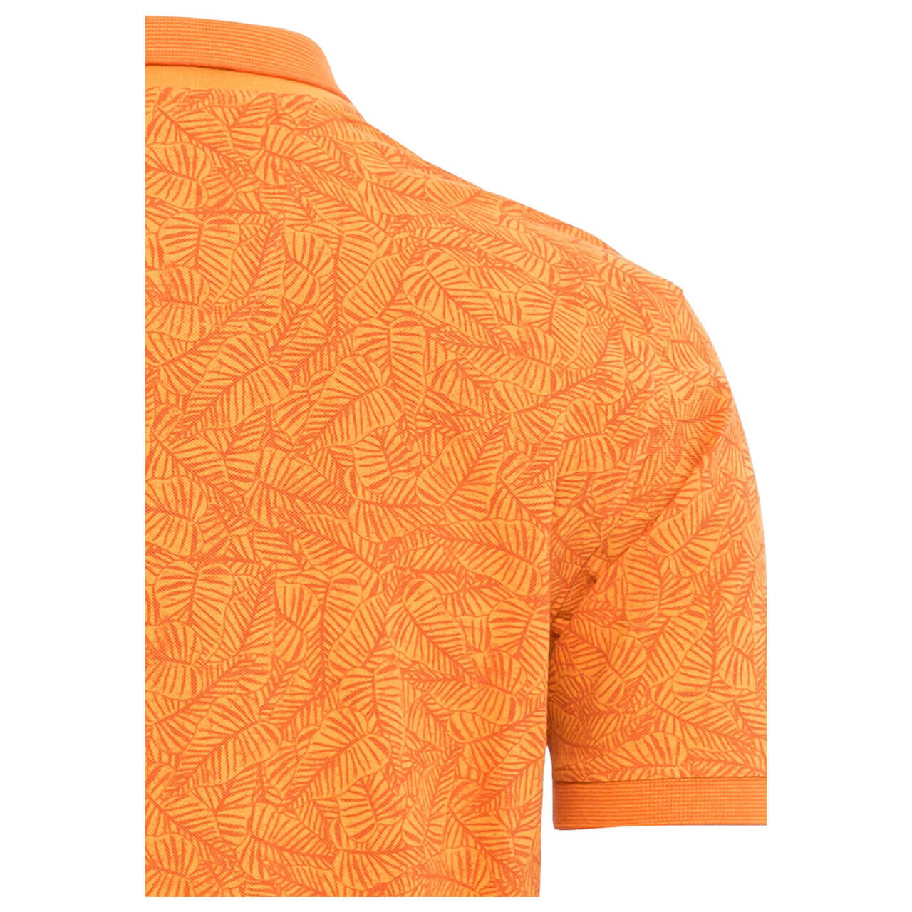 Camel active Poloshirt für Herren in Orange mit Print, FarbNr.: 52