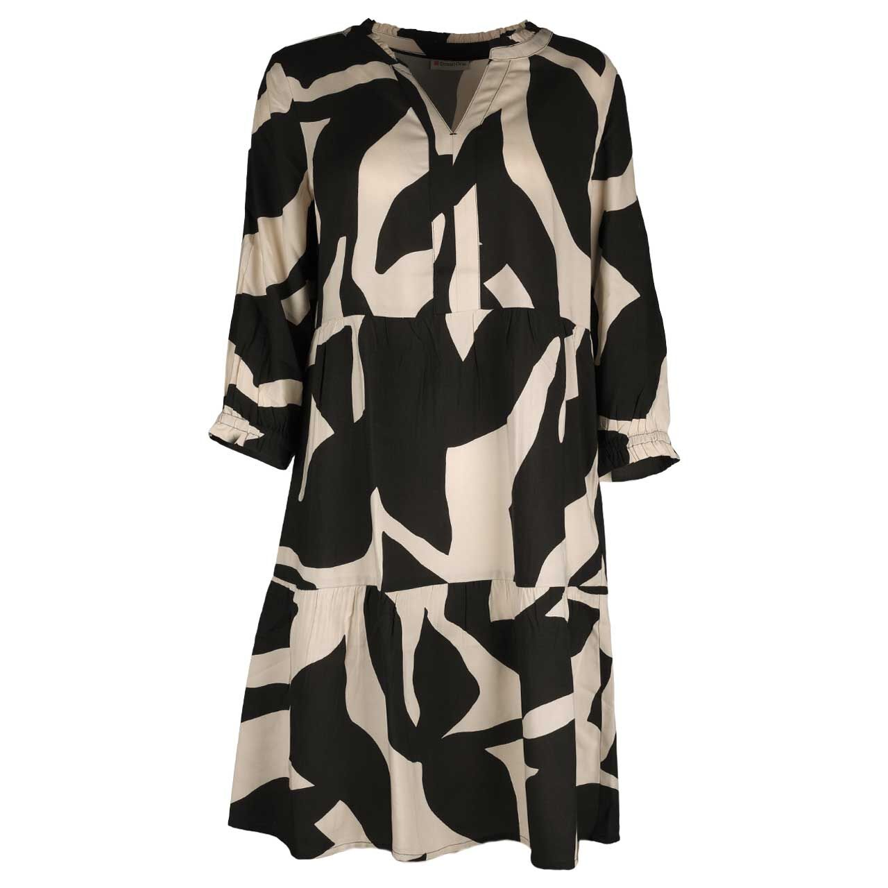 Street One Damen 3/4 Arm Kleid Tunic Dress whale tale grey black