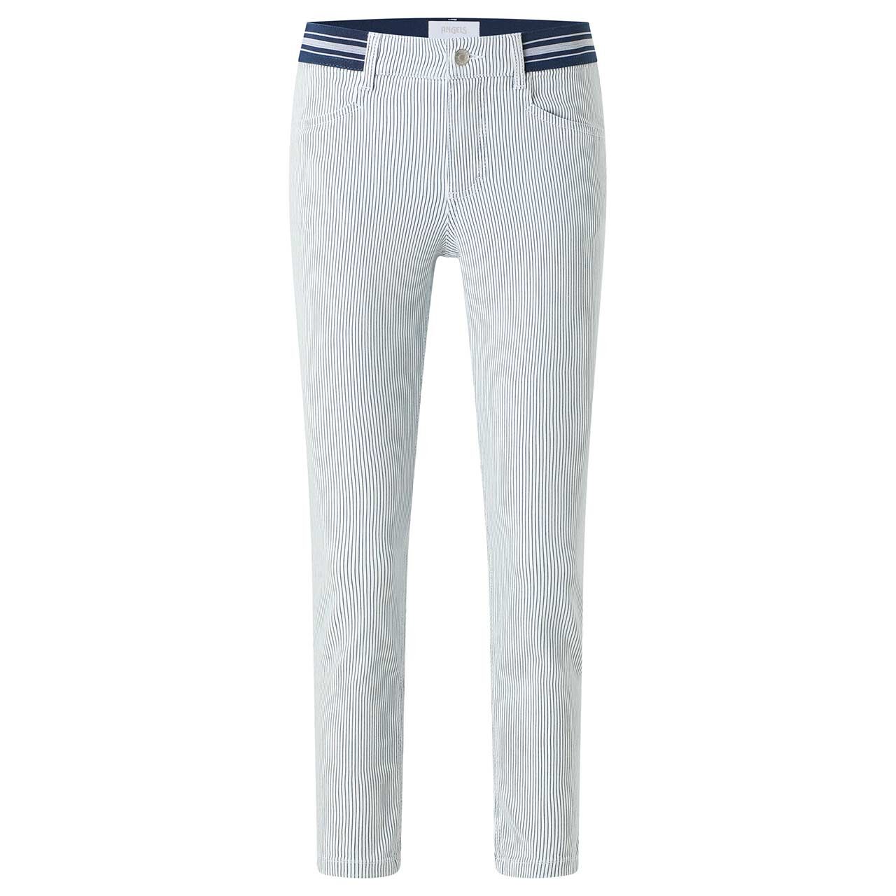 Damen 7/8 Jeans Ornella Sporty von Angels in Blau gestreift, Vorderansicht