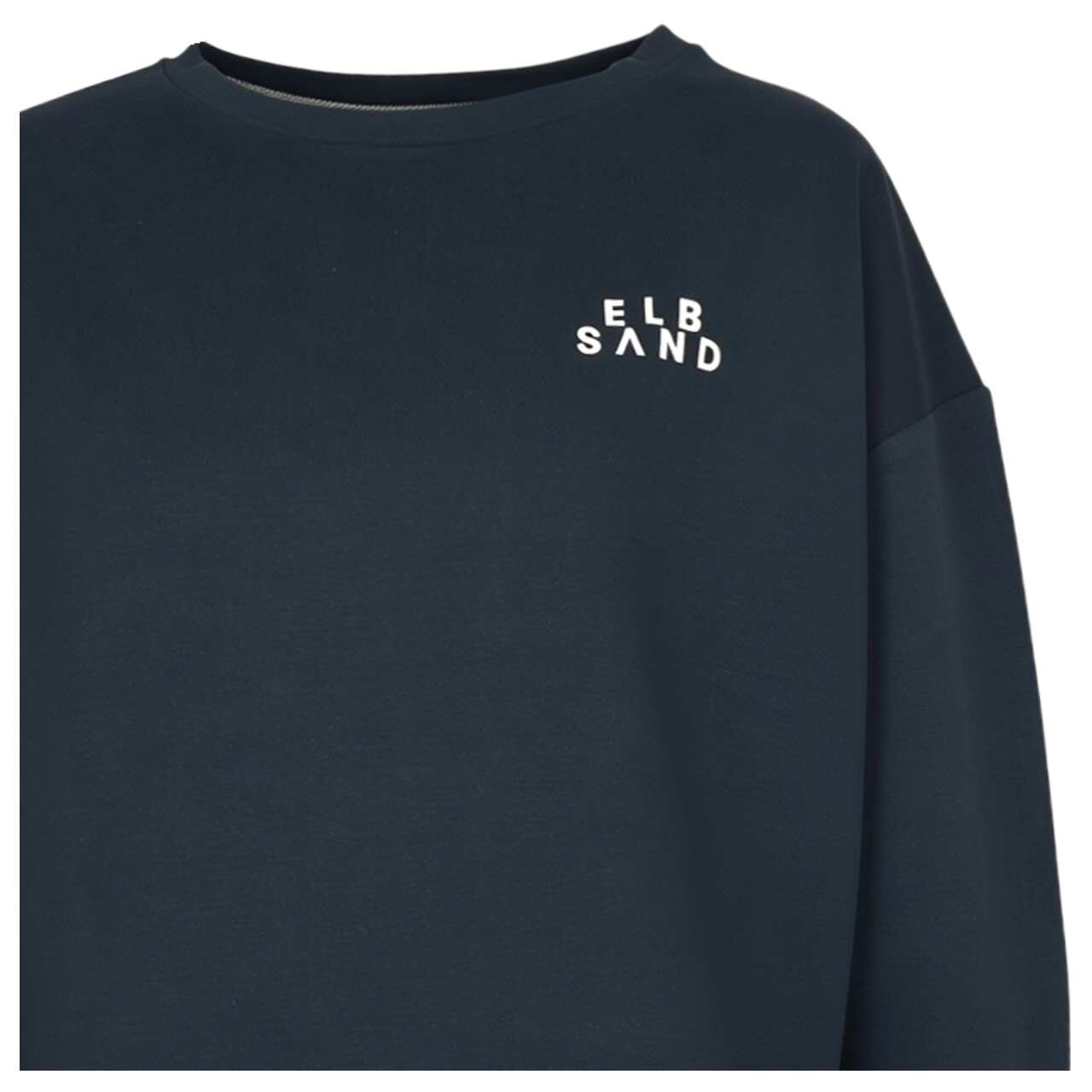 Damen Sweatshirt Tilla von Elbsand in Dunkelblau, detaillierte Vorderansicht