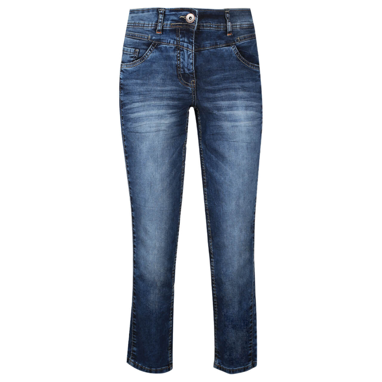 Cecil Scarlett 7/8 Jeans für Damen in Mittelblau verwaschen, FarbNr.: 10240