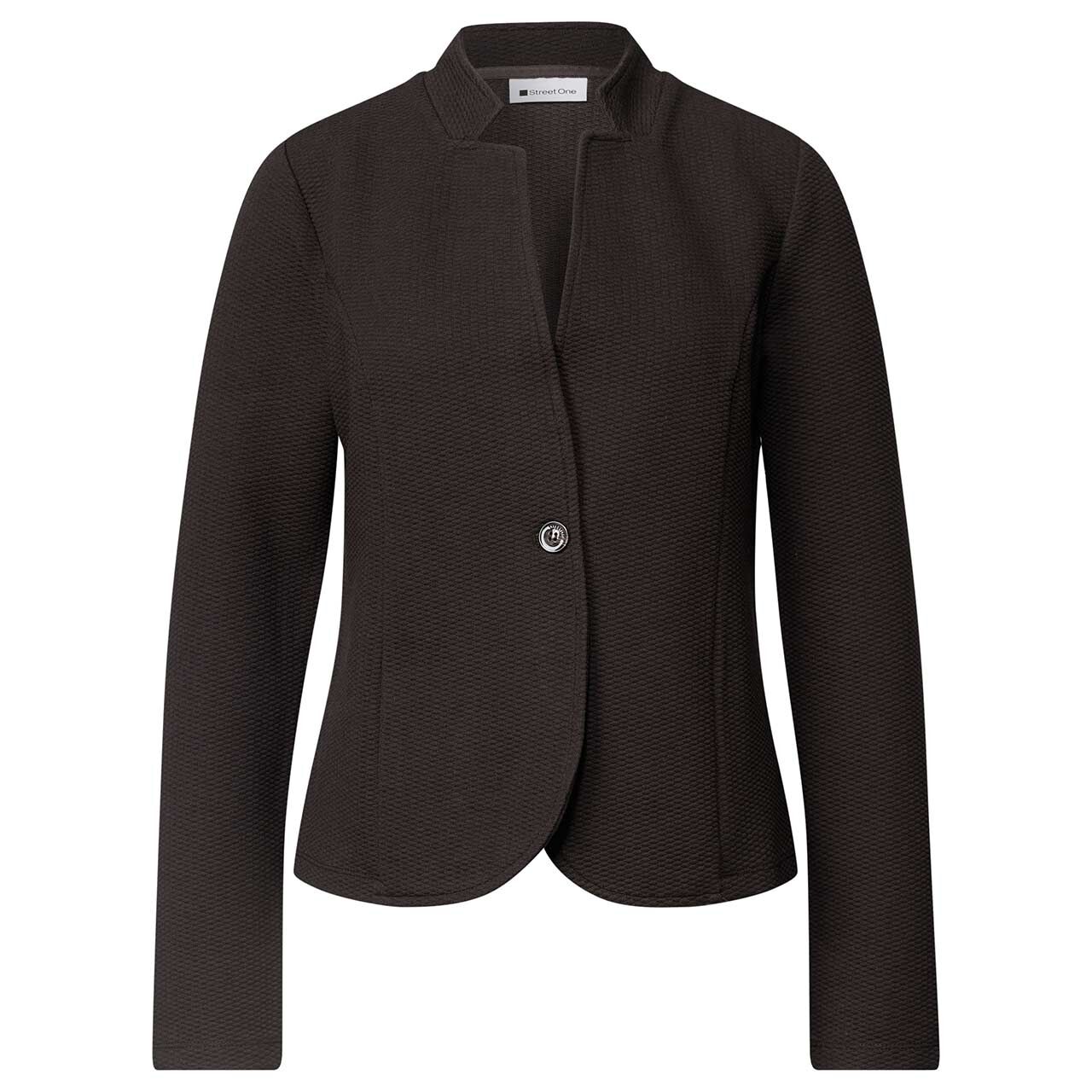 Street One Damen Blazer Structured Jersey black coffee