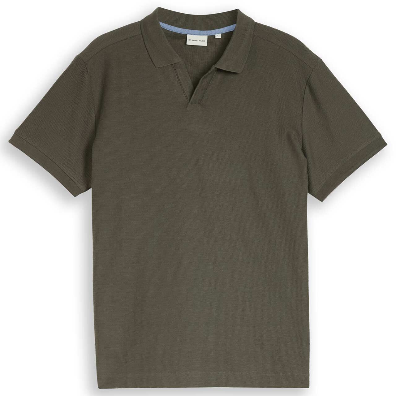 Tom Tailor Herren Poloshirt Resort Collar deep leaf green structured
