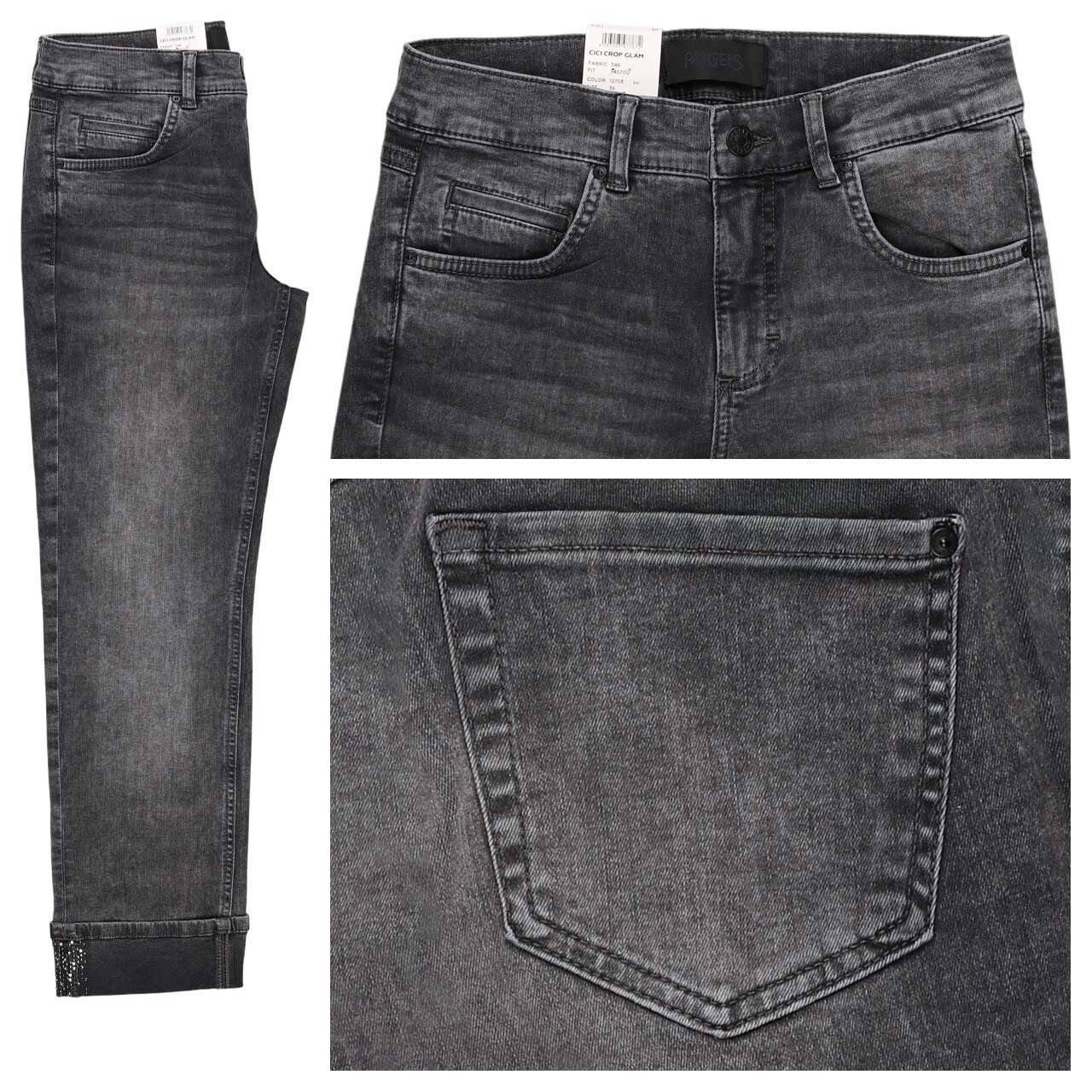 Angels Cici Crop Glam 7/8 Jeans Strass grey random used Angels Cici Crop Glam 7/8 Jeans Strass grey random used