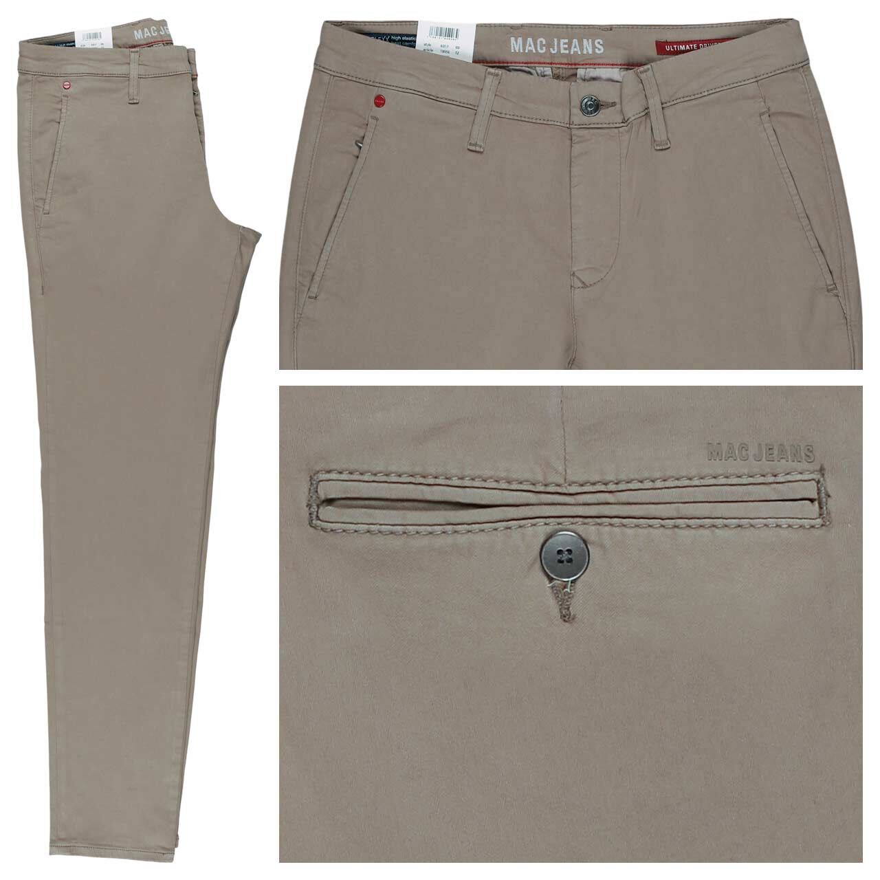 MAC Flexx Driver Pants Chino Baumwollhose new havanna