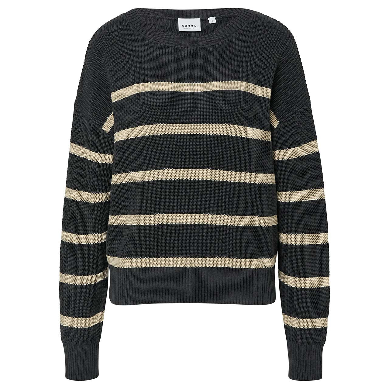 Comma Damen Pullover anthra stripe