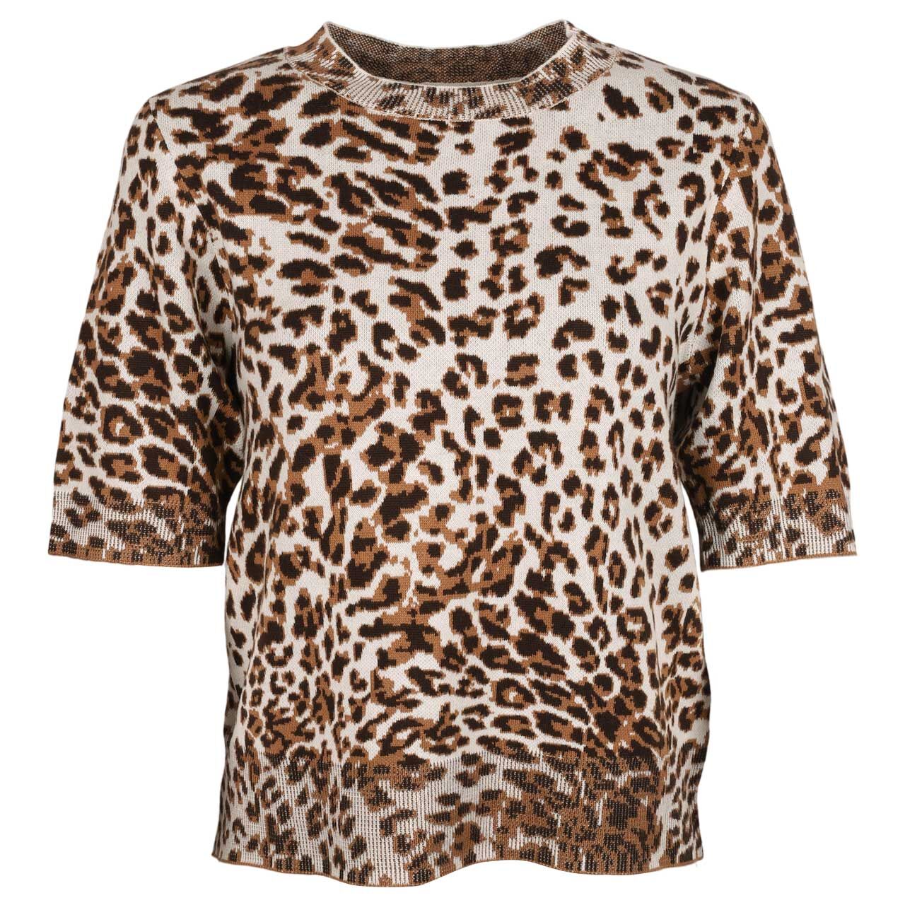 s.Oliver Damen Kurzarm Pullover almond white print