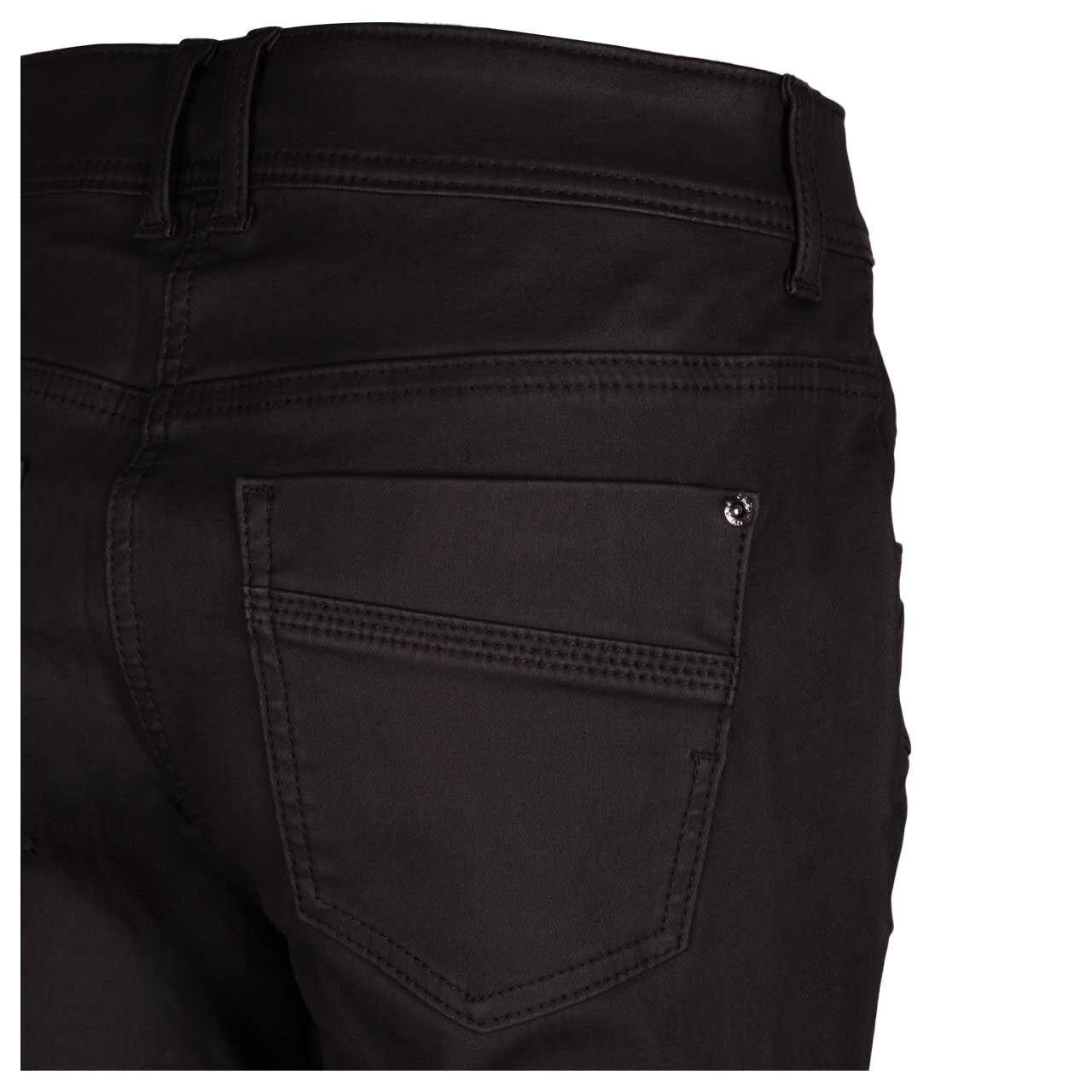 Damenjeans Toronto von Cecil in Schwarz beschichtet, detaillierte Rückansicht