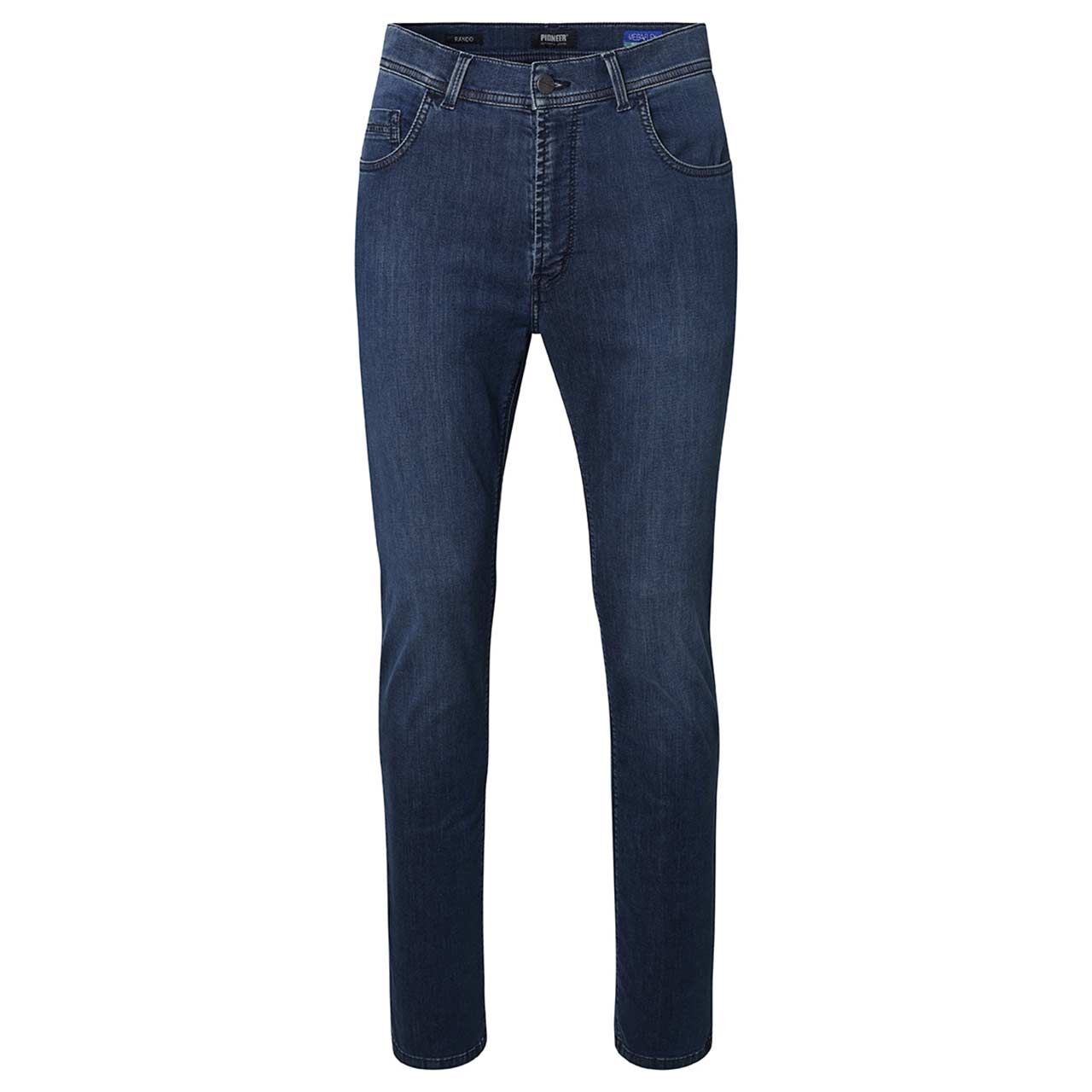 Stretch Herrenjeans Rando Megaflex in Blau angewaschen von Pioneer, Vorderansicht