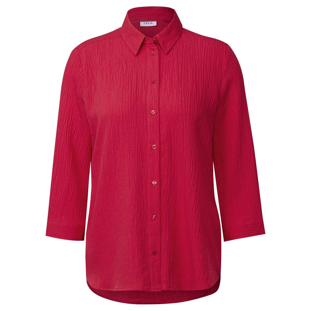 Cecil Damen 3/4 Arm Bluse Solid Structure glazed apple red