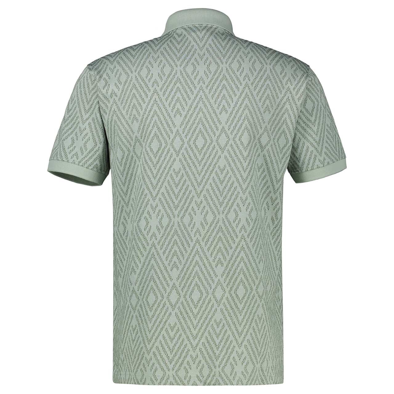 Herren Poloshirt von Lerros in Grün mit Print, Rückansicht