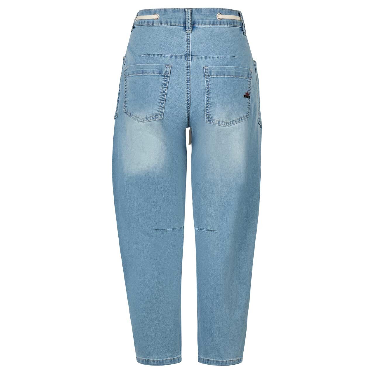Damenjeans Barrel-P 7/8 Air Denim von Buena Vista in Hellblau angewaschen, Rückansicht