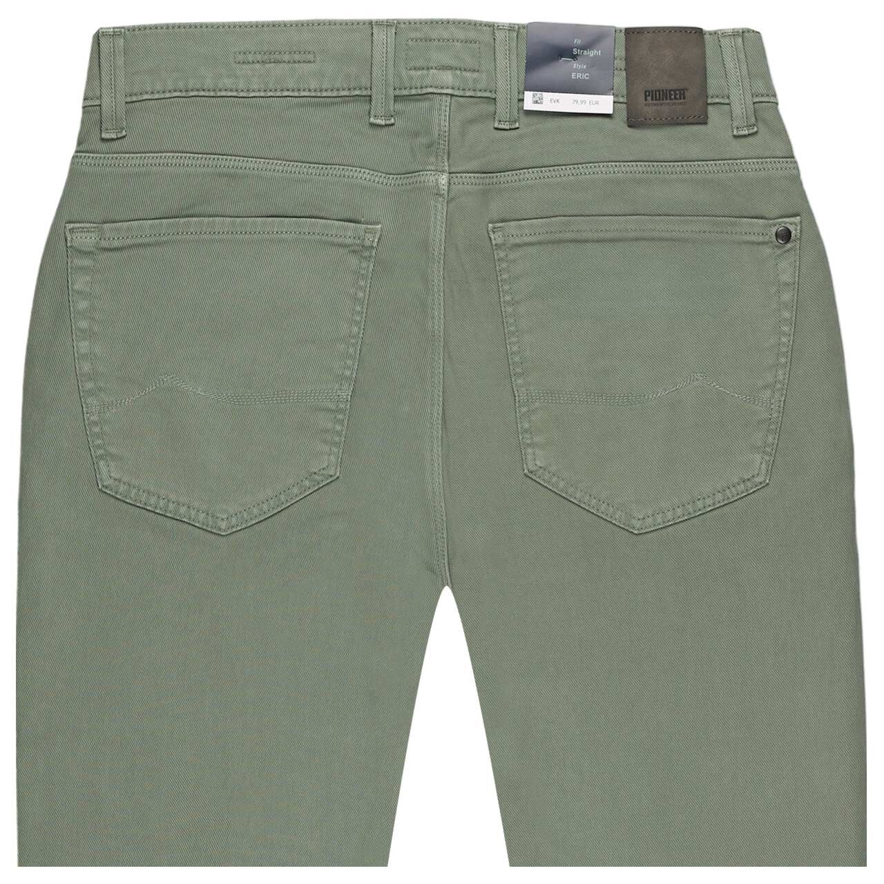 Stretch Herren Baumwollhose Eric Megaflex in Grün von Pioneer, Rückansicht