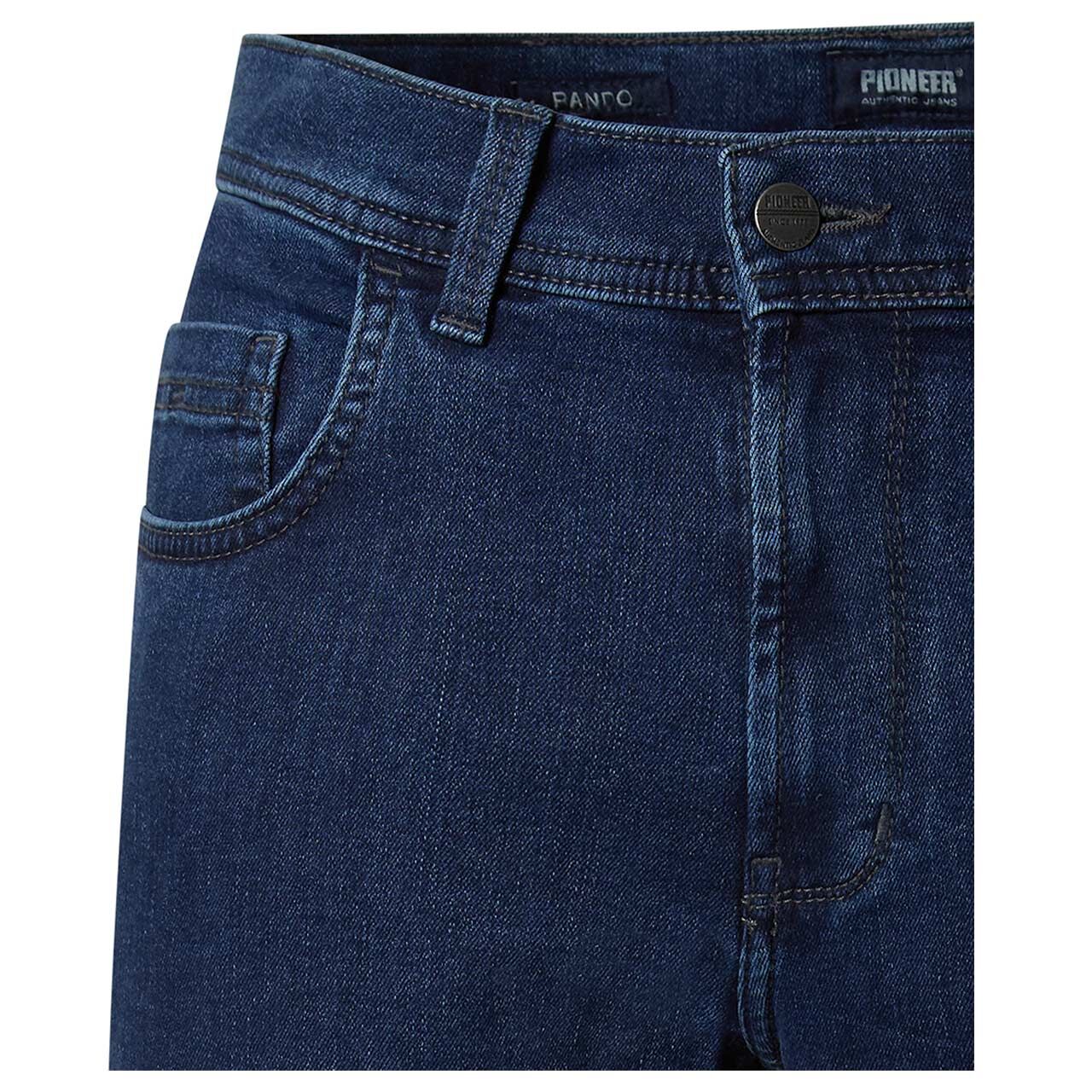 Herren Jeans Rando Megaflex von Pioneer in Dunkelblau, detaillierte Vorderansicht