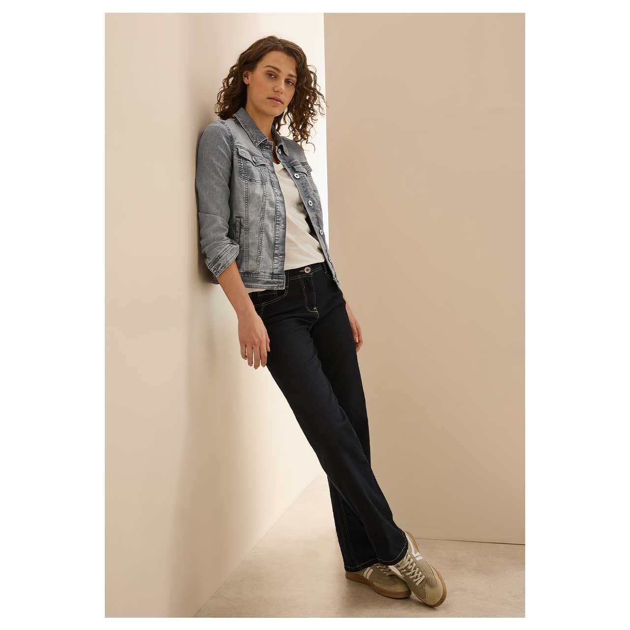 Cecil Damen Jeansjacke mid grey used wash