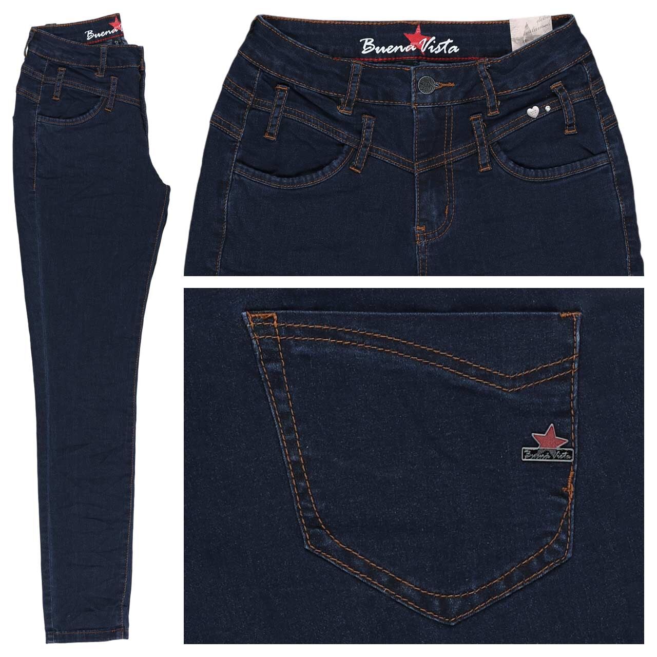 Buena Vista Florida Cropped Cozy Denim Ankle Jeans raw blue