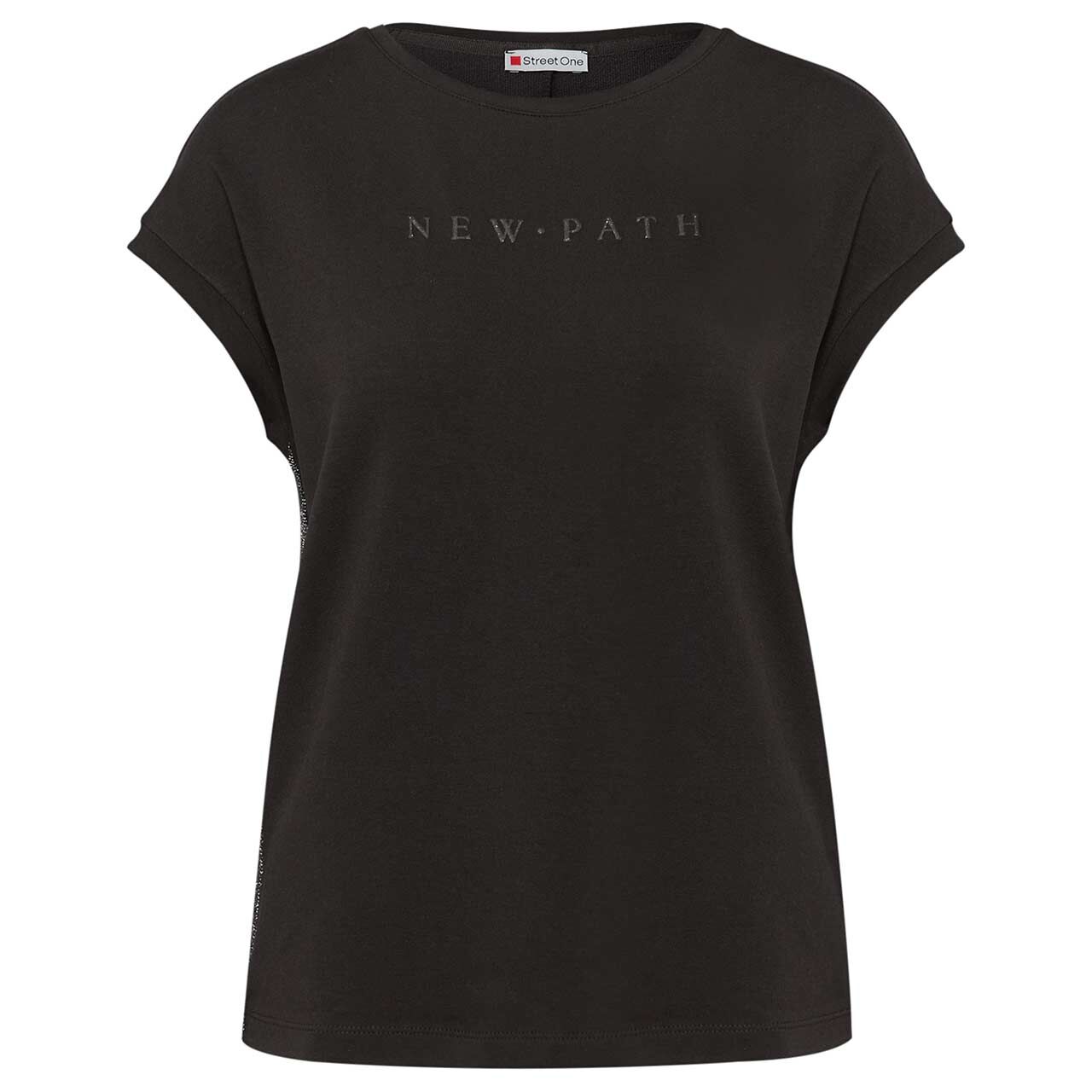 Street One Damen T-Shirt Wording deep roast brown