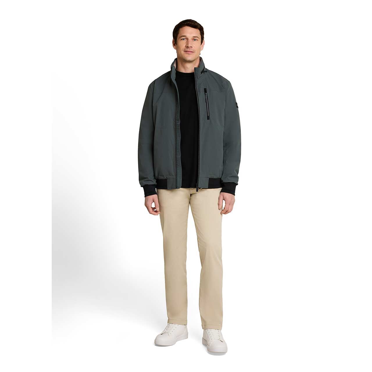 Herren Jacke Transseasonal Blouson von Tom Tailor in Olivgrün, Ganzkörperansicht