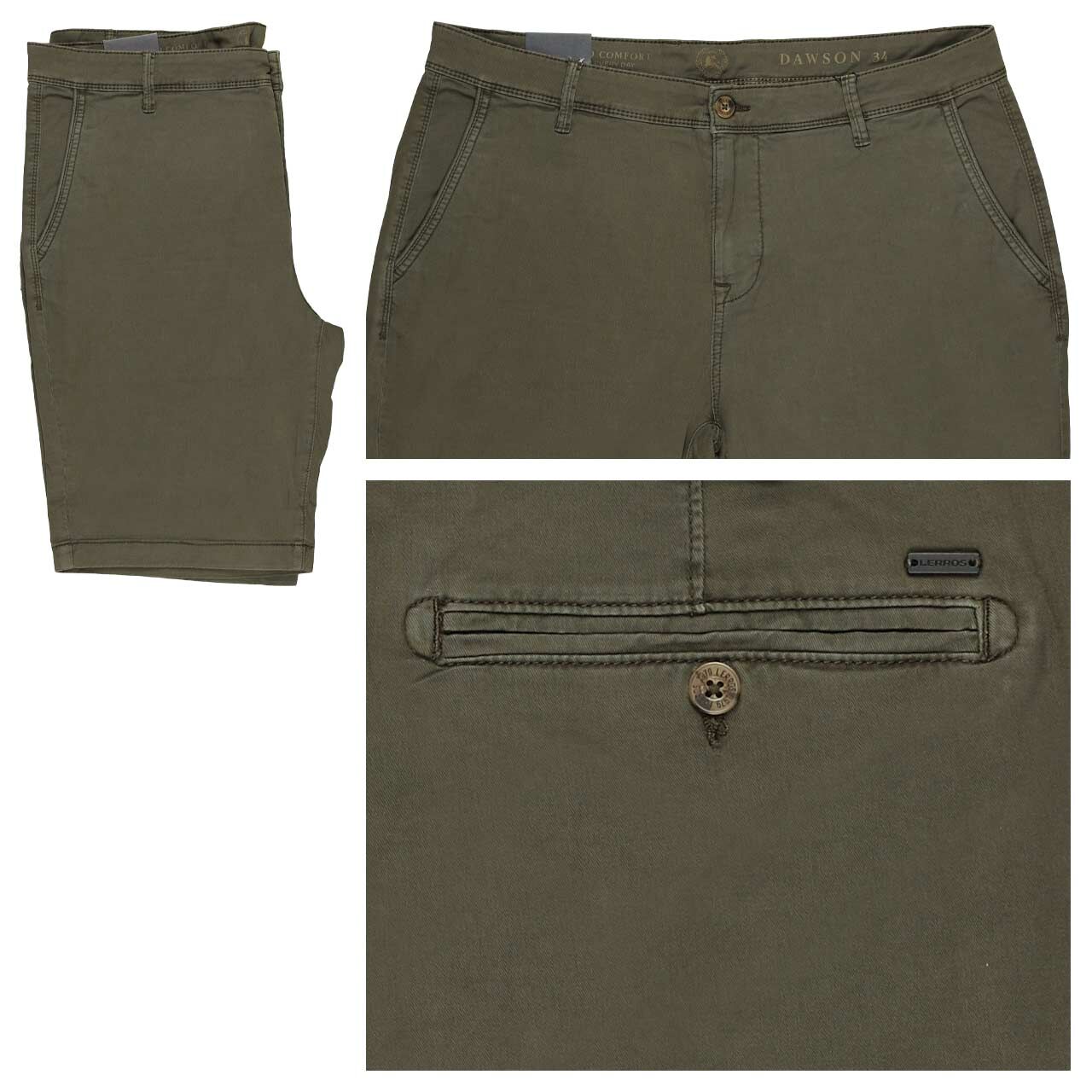 Lerros Dawson Baumwoll Bermuda deep olive