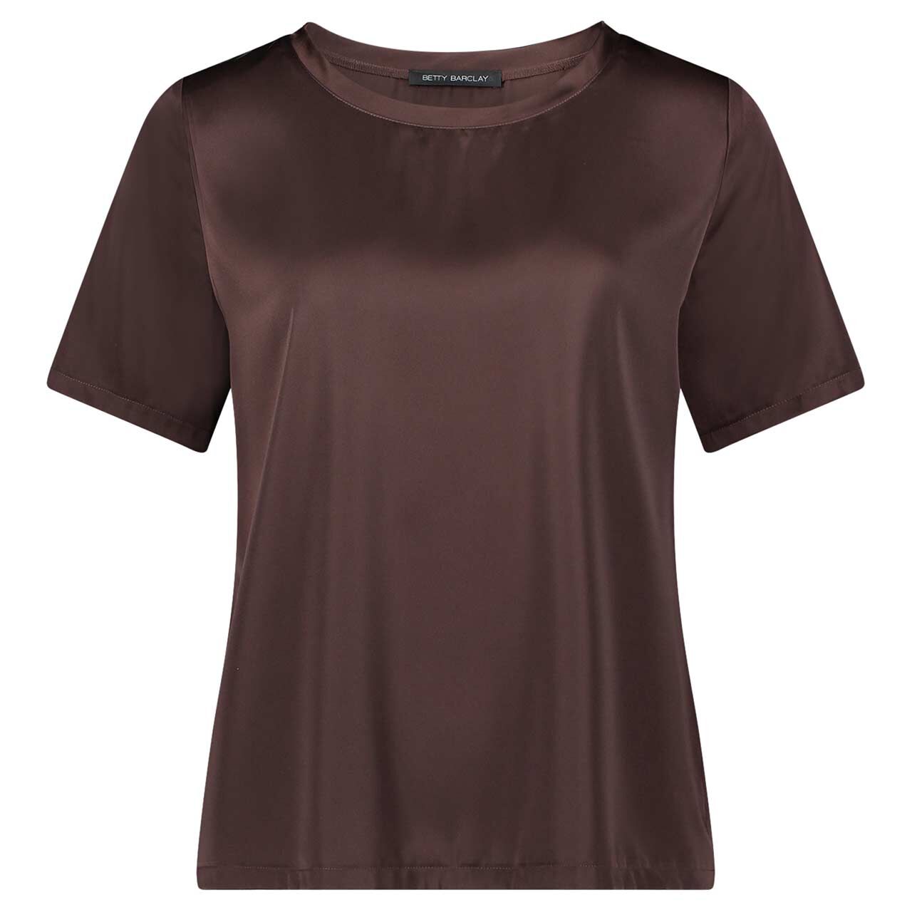 Betty Barclay Damen Kurzarm Bluse dark chocolate