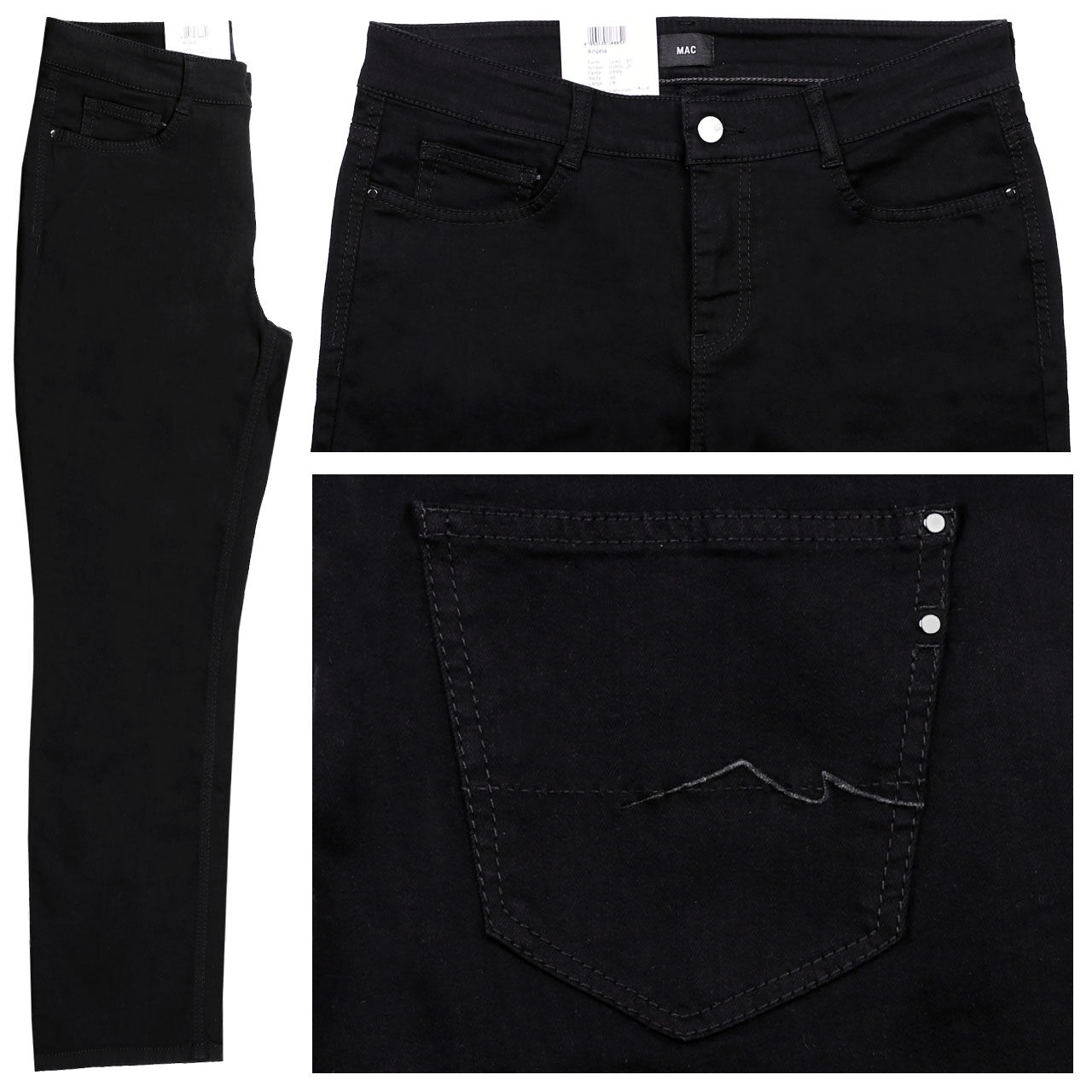 mac-jeans-angela-black-D999 MAC Jeans Angela für Damen in Tiefschwarz durchgefärbt, FarbNr.: D999