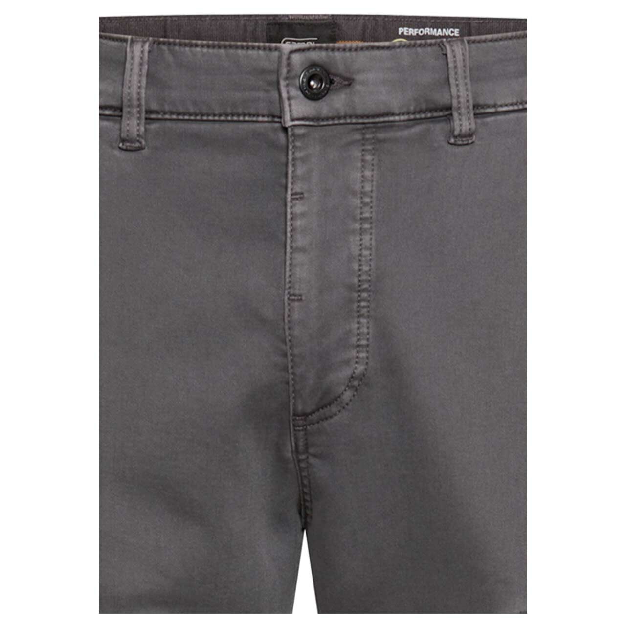 Herren Baumwollhose Houston von Camel active in Dunkelgrau, detaillierte Vorderansicht