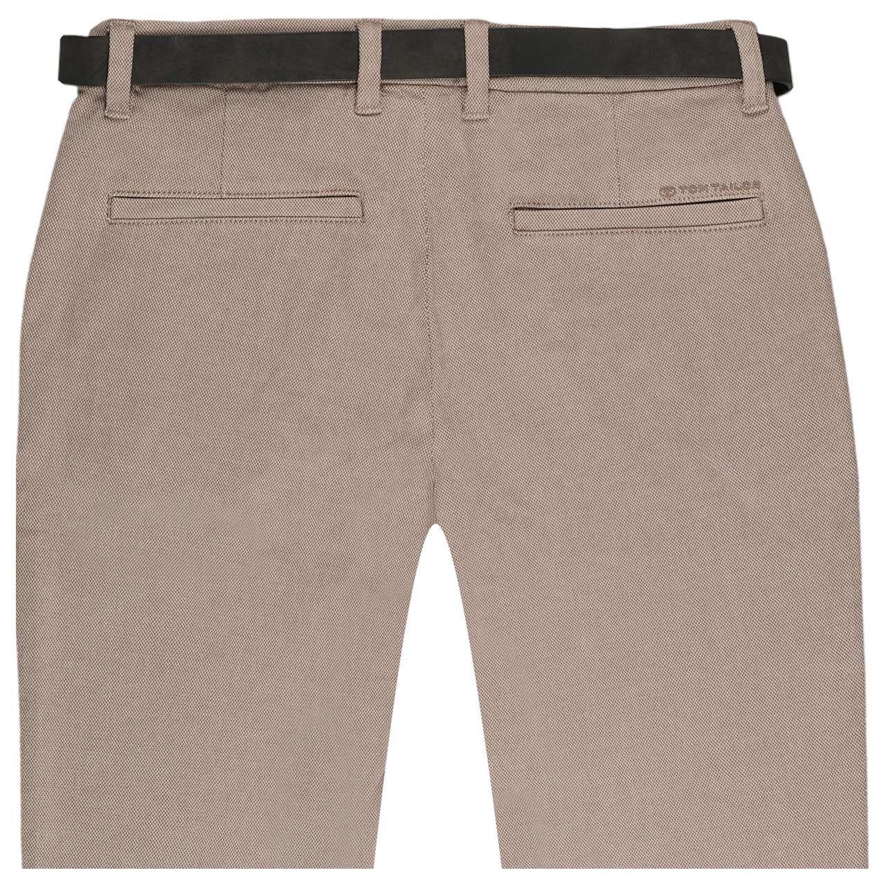 Chinohose Travis von Tom Tailor in Beige mit Print, detaillierte Rückansicht