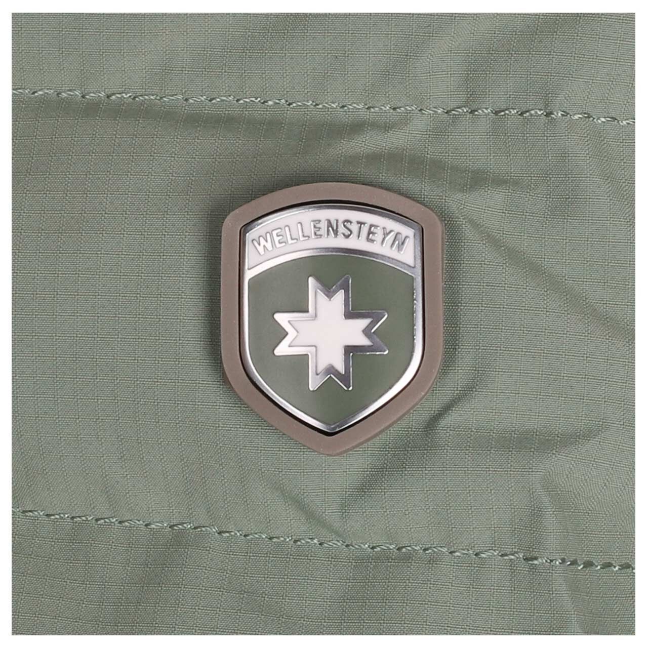 Damen Jacke Molecule/MOL Lady von Wellensteyn in Salbeigrün, Detailansicht Markenlogo