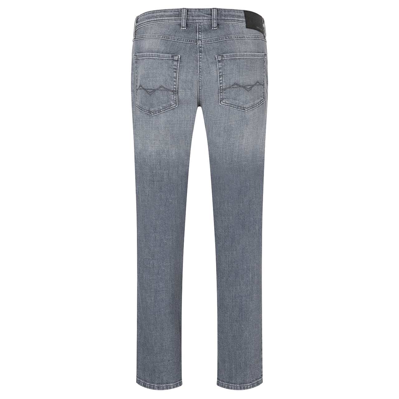 Stretch Herrenjeans Arne von MAC in Dunkelgrau verwaschen, Rückansicht